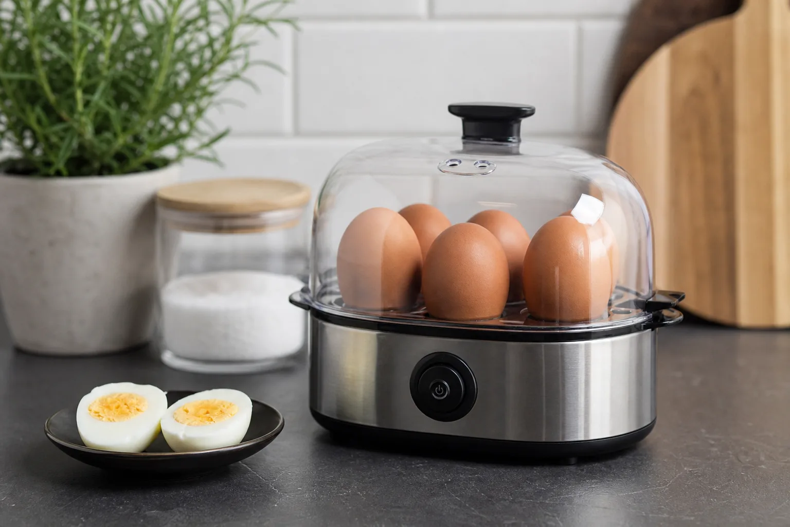 Eierkocher: Harte Eier gleichmaessig kochen