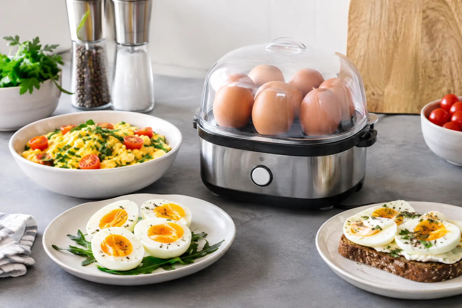 Fruehstuecksrezepte mit Eierkocher: schnelle, proteinreiche Ideen